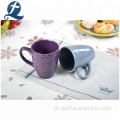 Impressão personalizada de logotipo colorido caneca de café de cerâmica